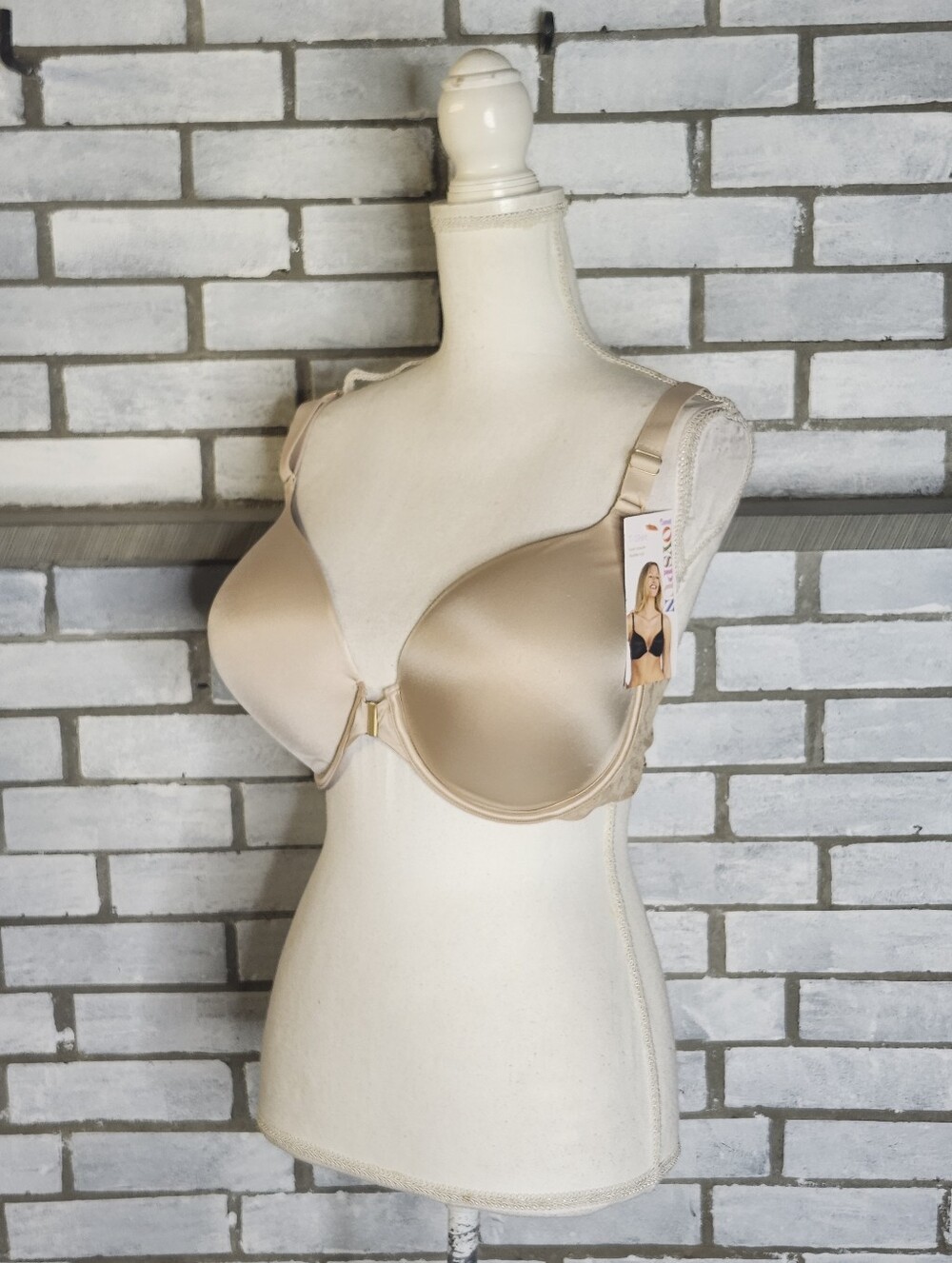 • NWT Joyspun Front Closure Lightly Lined Underwire T-Shirt Bra 38DDD Adobe Tan